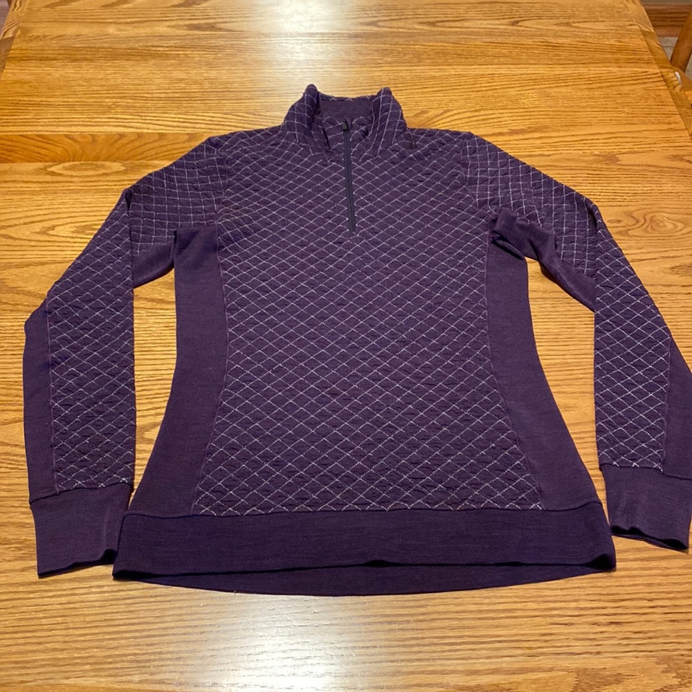 Icebreaker wool quarter zip, women's large